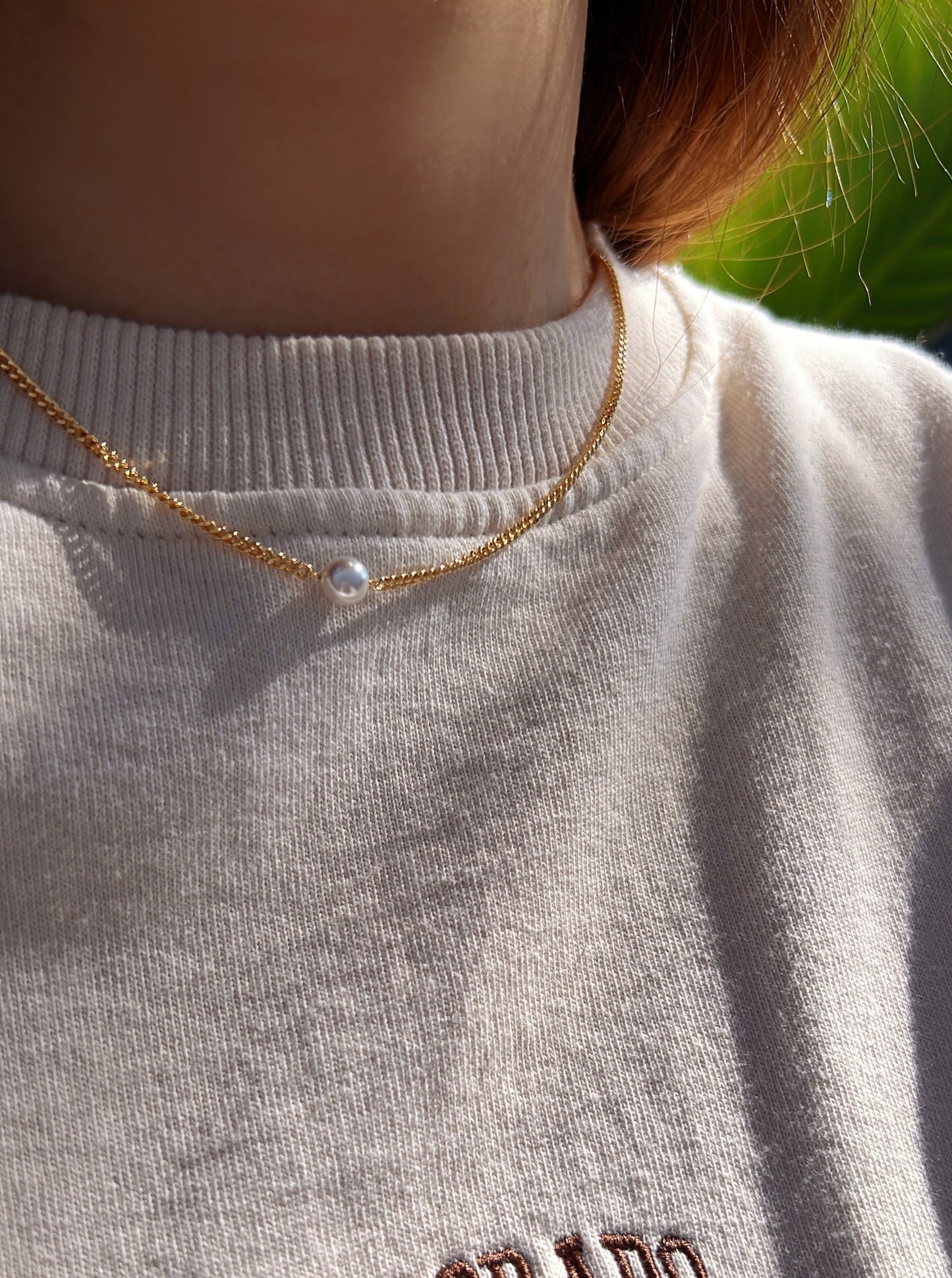 Freshwater Pearl Vine Chain Choker Necklace