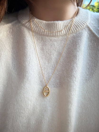 Freshwater Pearl Station Chain Necklace Mini