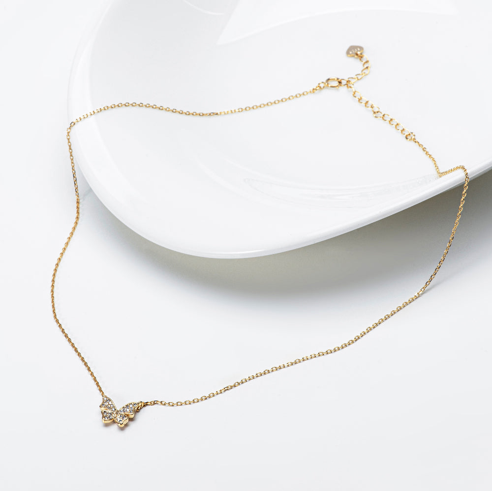 Butterfly Cubic Zirconia 925 Necklace