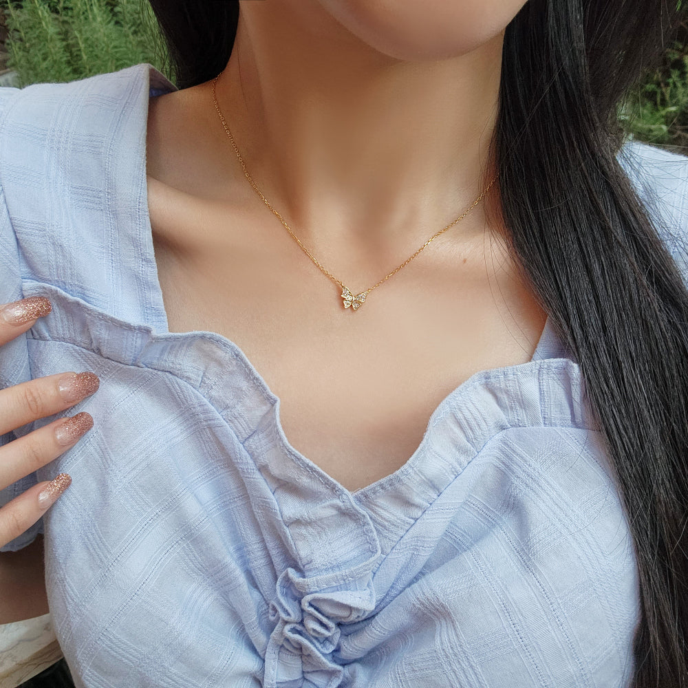 Butterfly Cubic Zirconia 925 Necklace