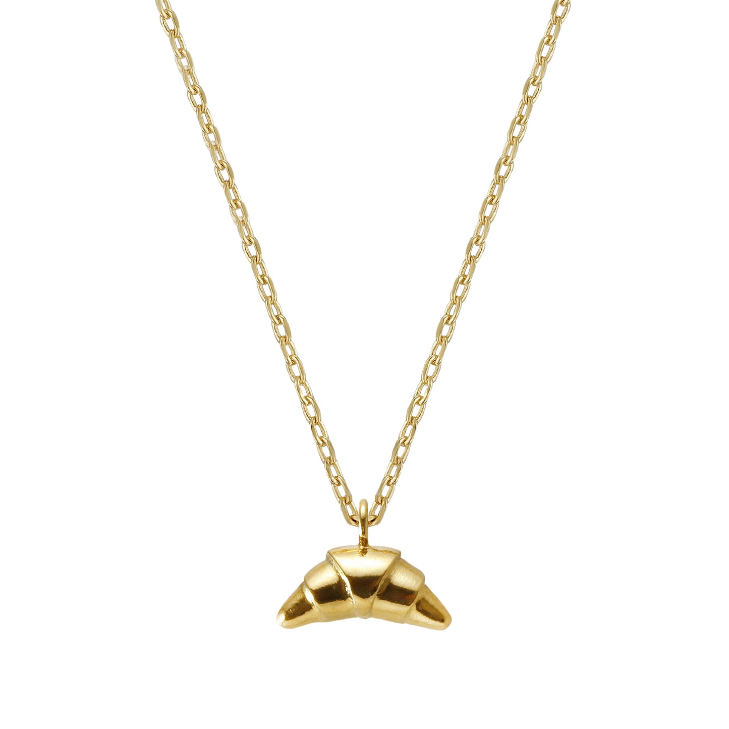 Tiny Croissant Pendant Necklace
