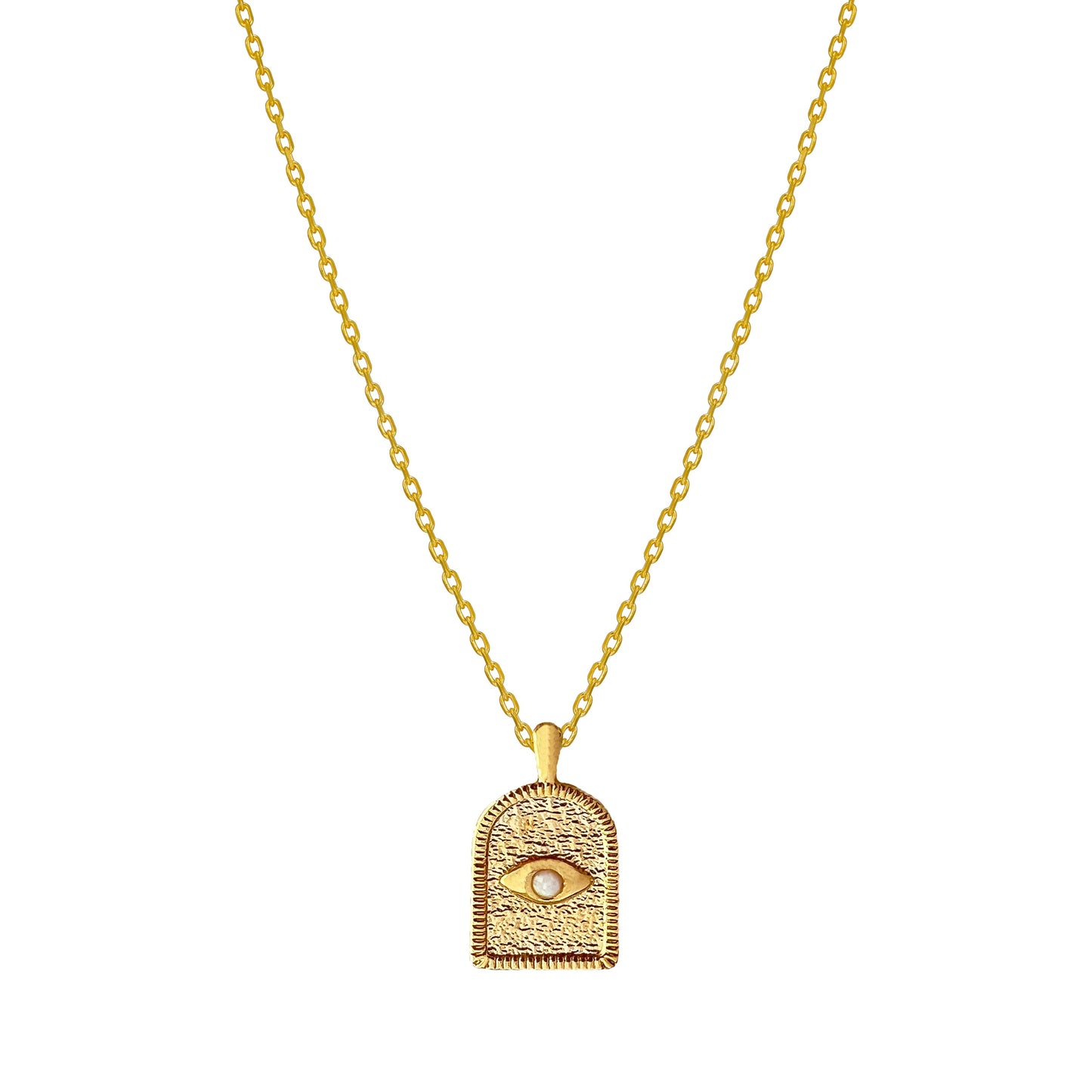 Arch Dorm Hamsa Eye Charm Necklace