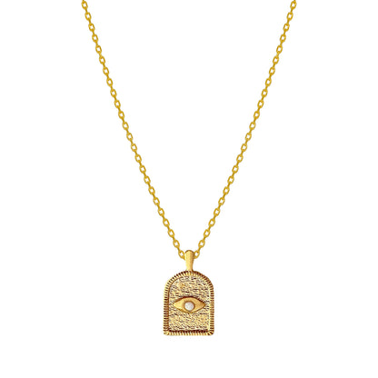 Arch Dorm Hamsa Eye Charm Necklace