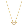 Horseshoe CZ Pendant 925 Necklace