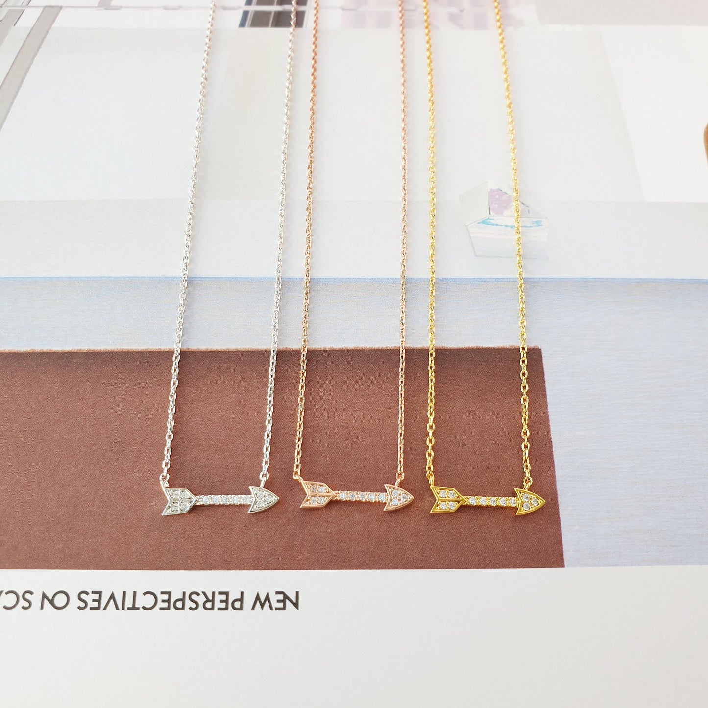 Arrow Cubic Zirconia Pendant Necklace