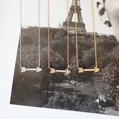 Arrow Cubic Zirconia Pendant Necklace