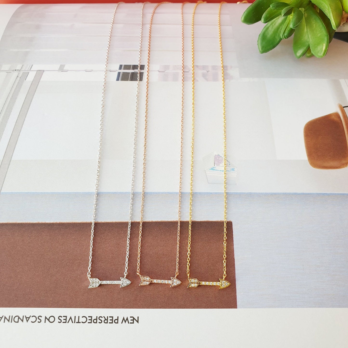 Arrow Cubic Zirconia Pendant Necklace