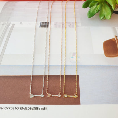 Arrow Cubic Zirconia Pendant Necklace