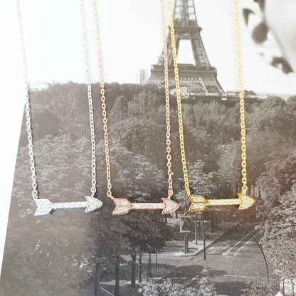 Arrow Cubic Zirconia Pendant Necklace