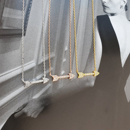 Arrow Cubic Zirconia Pendant Necklace
