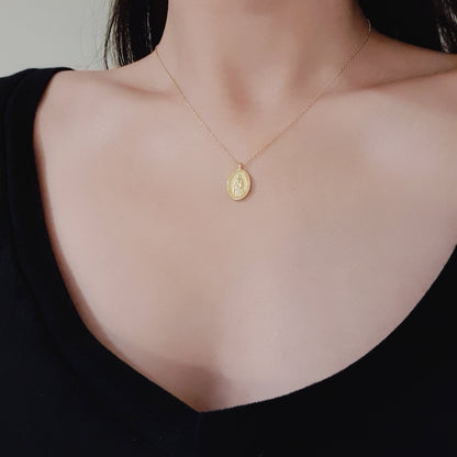 Medallion Pray For Us St Valentine Necklace