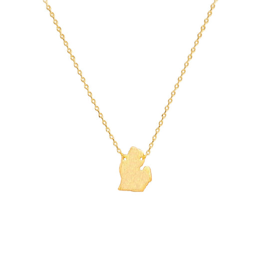 Michigan State Map Necklace