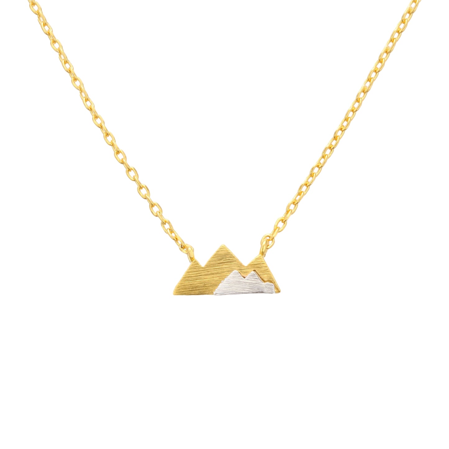 Two tone Mix Color Mountain Necklace