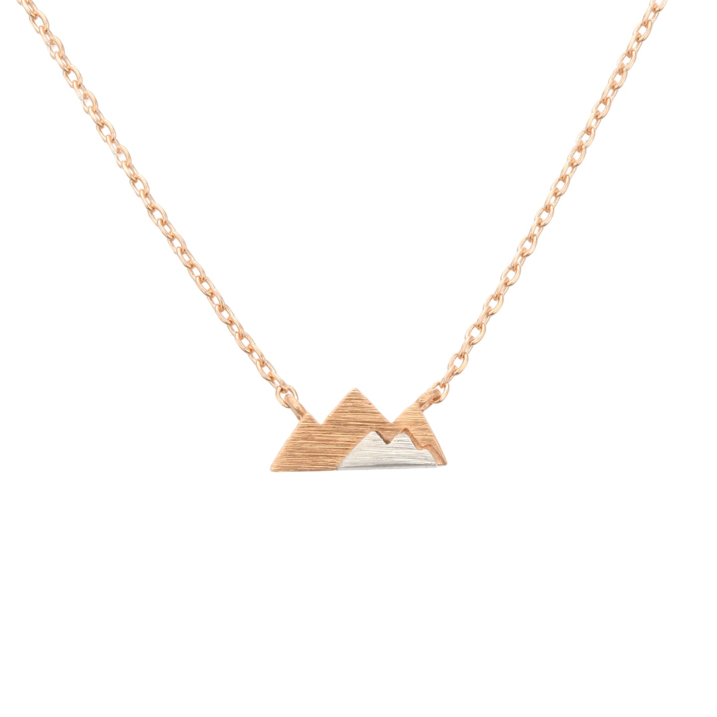 Two tone Mix Color Mountain Necklace
