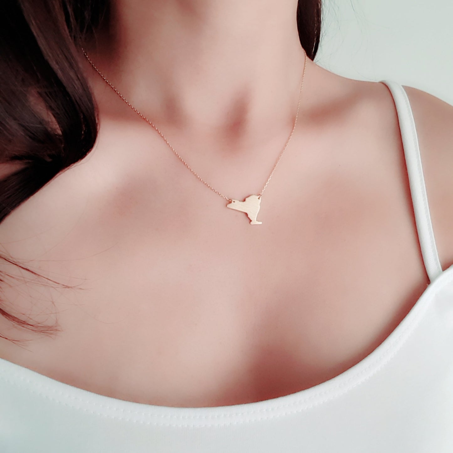 New York State Map Necklace