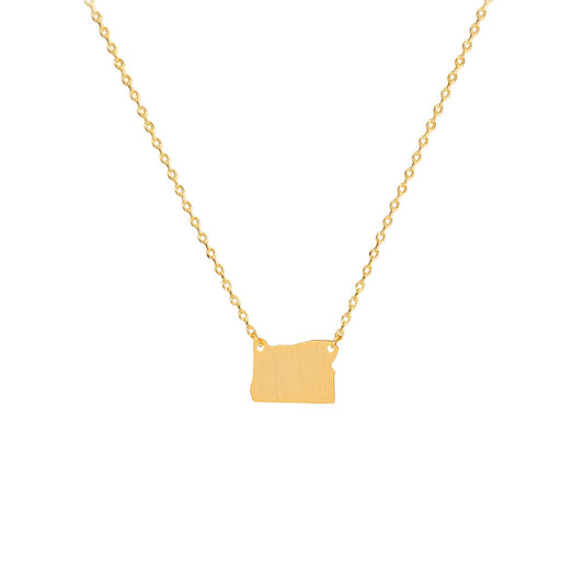 Oregon State Map Necklace