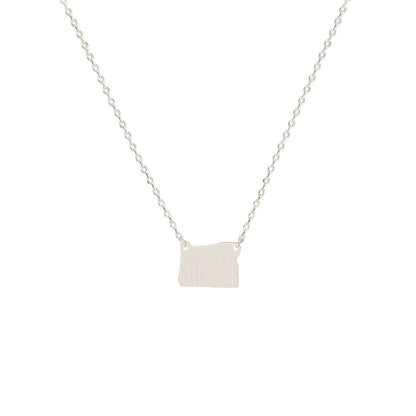 Oregon State Map Necklace
