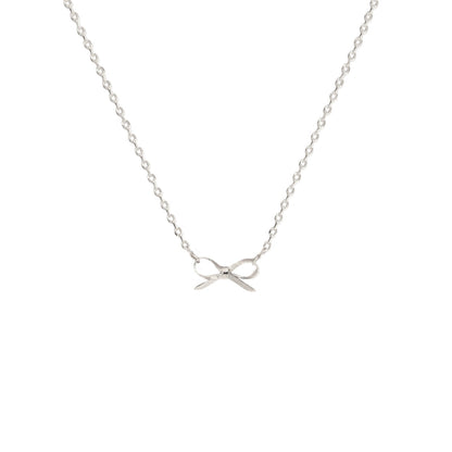 Bow Tie Ribbon Pendant Charm Necklace