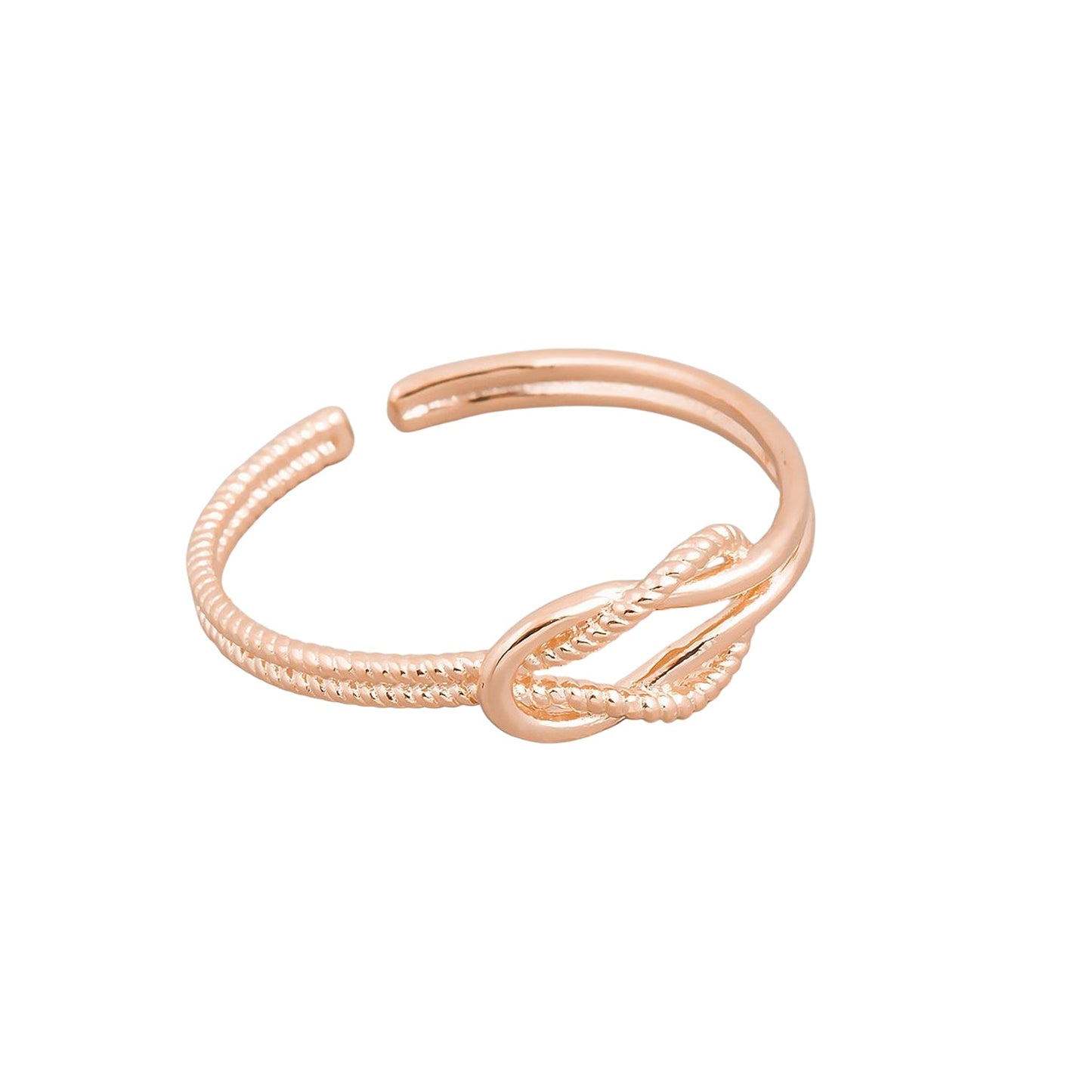 Knot Double Ring Adjustable Open Ring