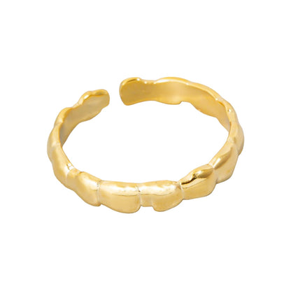 Geometric Bamboo Adjustable Band Ring