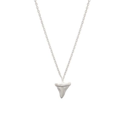 Shark Tooth Shape Pendant Necklace 18K Gold Dipped