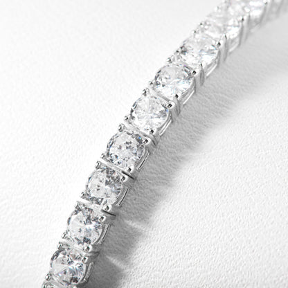 Tennis Cubic Zirconia Chain 925 Silver Bracelet