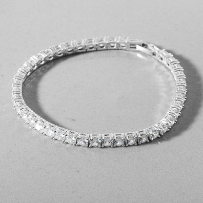 Tennis Cubic Zirconia Chain 925 Silver Bracelet