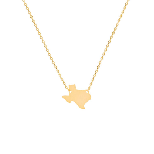 Texas State Map Necklace