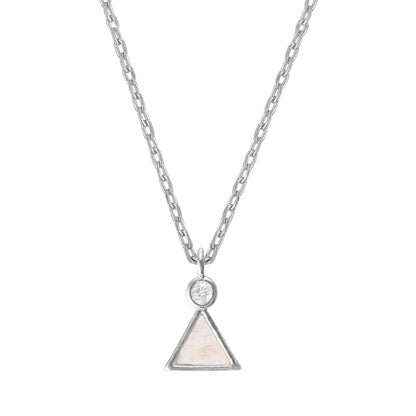 Triangle Opal CZ Stone Necklace